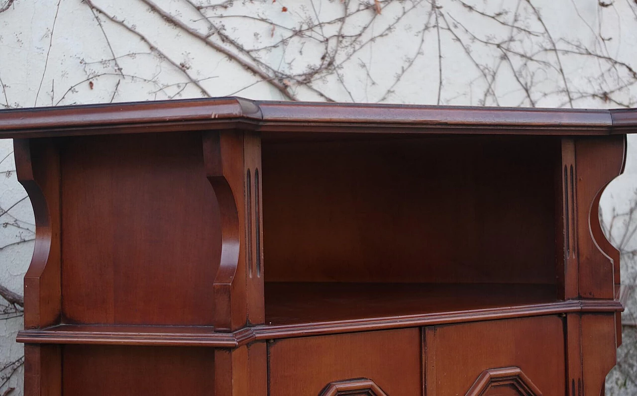 Walnut corner cabinet with magazine rack, 1950s 1380169