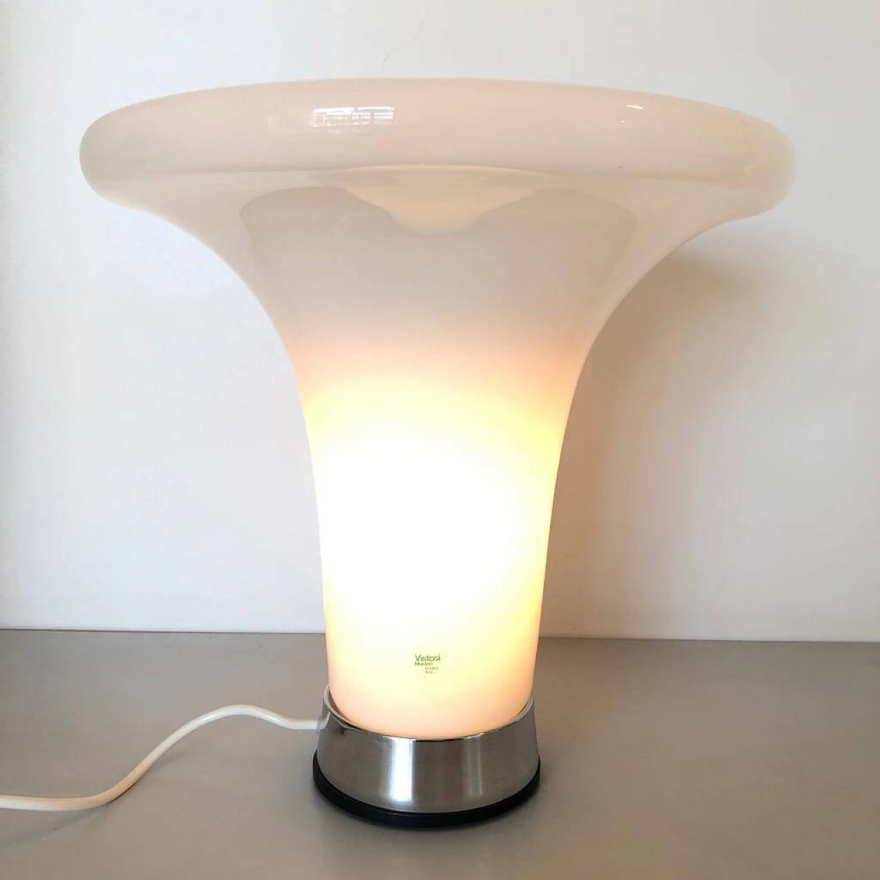 Lampada da tavolo in vetro Comare di Vistosi, anni '60 1380192