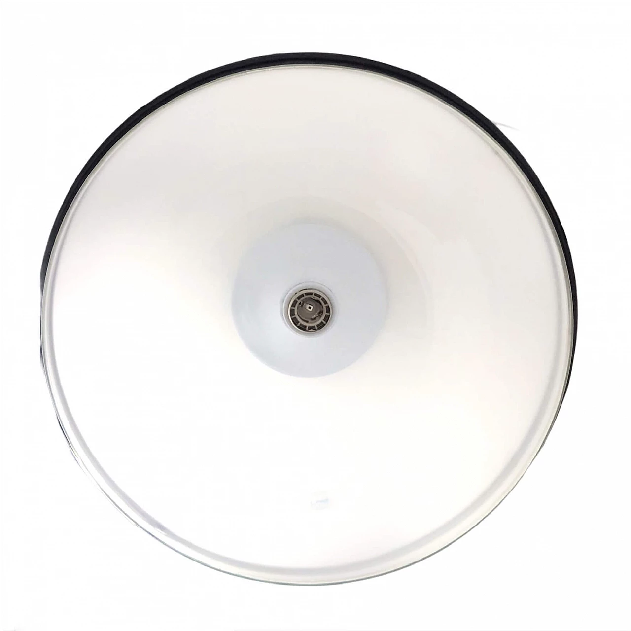 Lampada a sospensione bianca in vetro di Murano di De Majo, anni '70 1380216