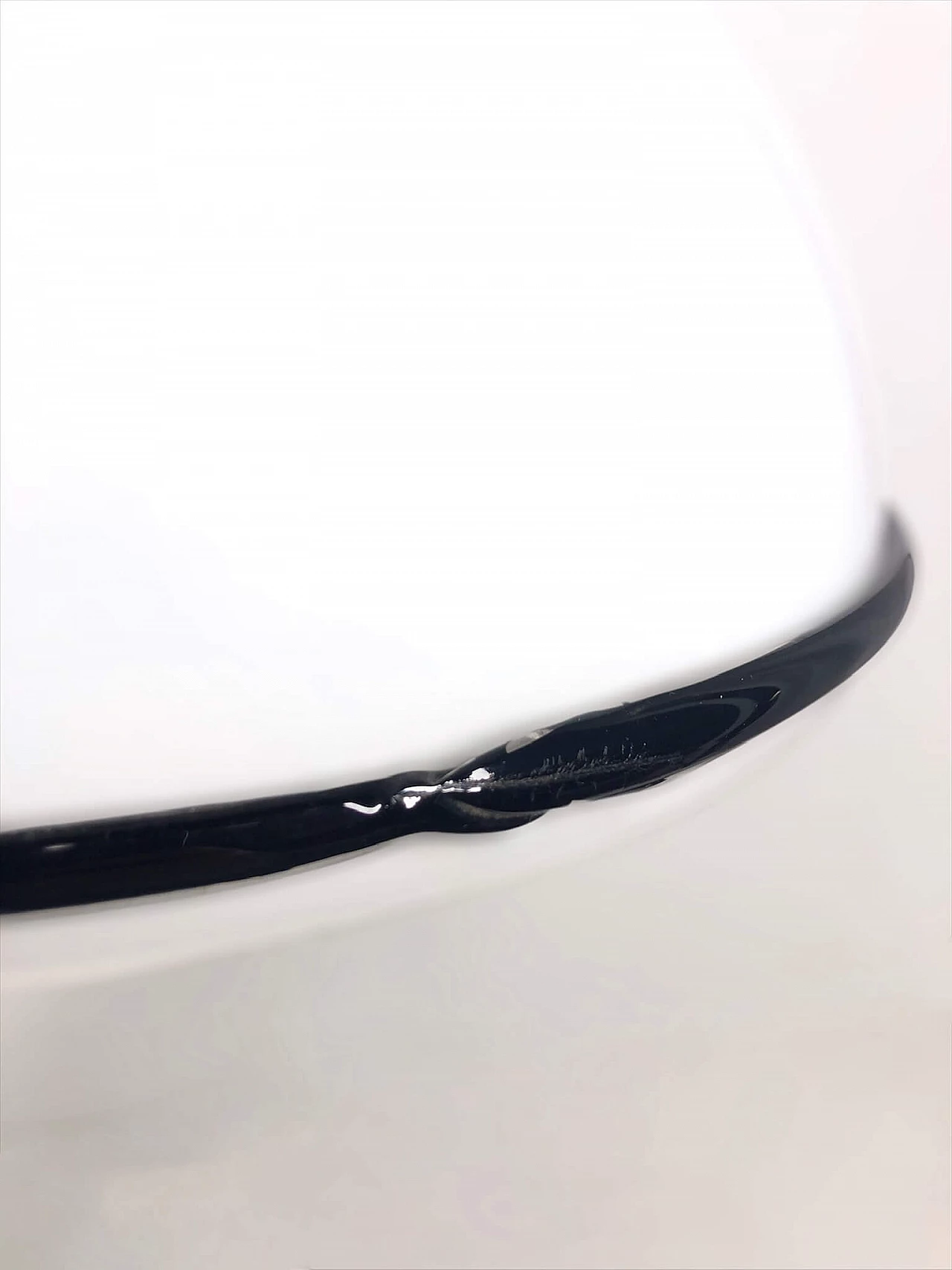 Lampada a sospensione bianca in vetro di Murano di De Majo, anni '70 1380219