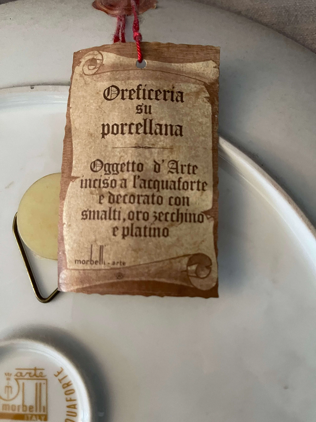 Pair of porcelain dishes Night and Day by Arte Morbelli, 1970s 1380311