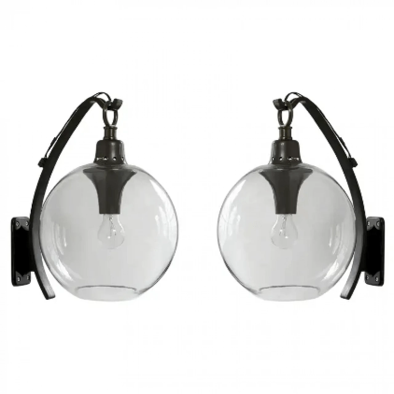 Pair of Boccia wall lamps by Luigi Caccia Dominioni for Azucena, 1960s 1380405