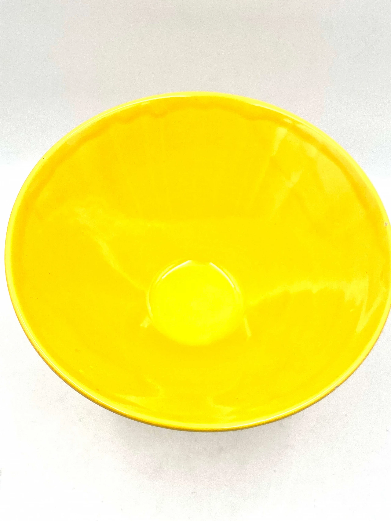 Postmodern yellow vase in Memphis style, 1980s 1380458