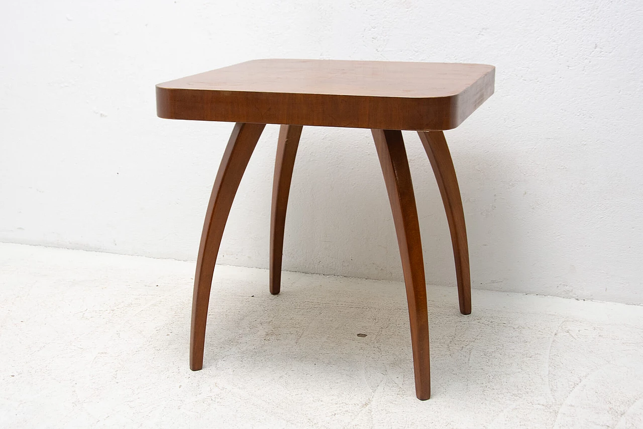 Spider table H-259 in walnut by Jindrich Halabala, 1950s 1380577