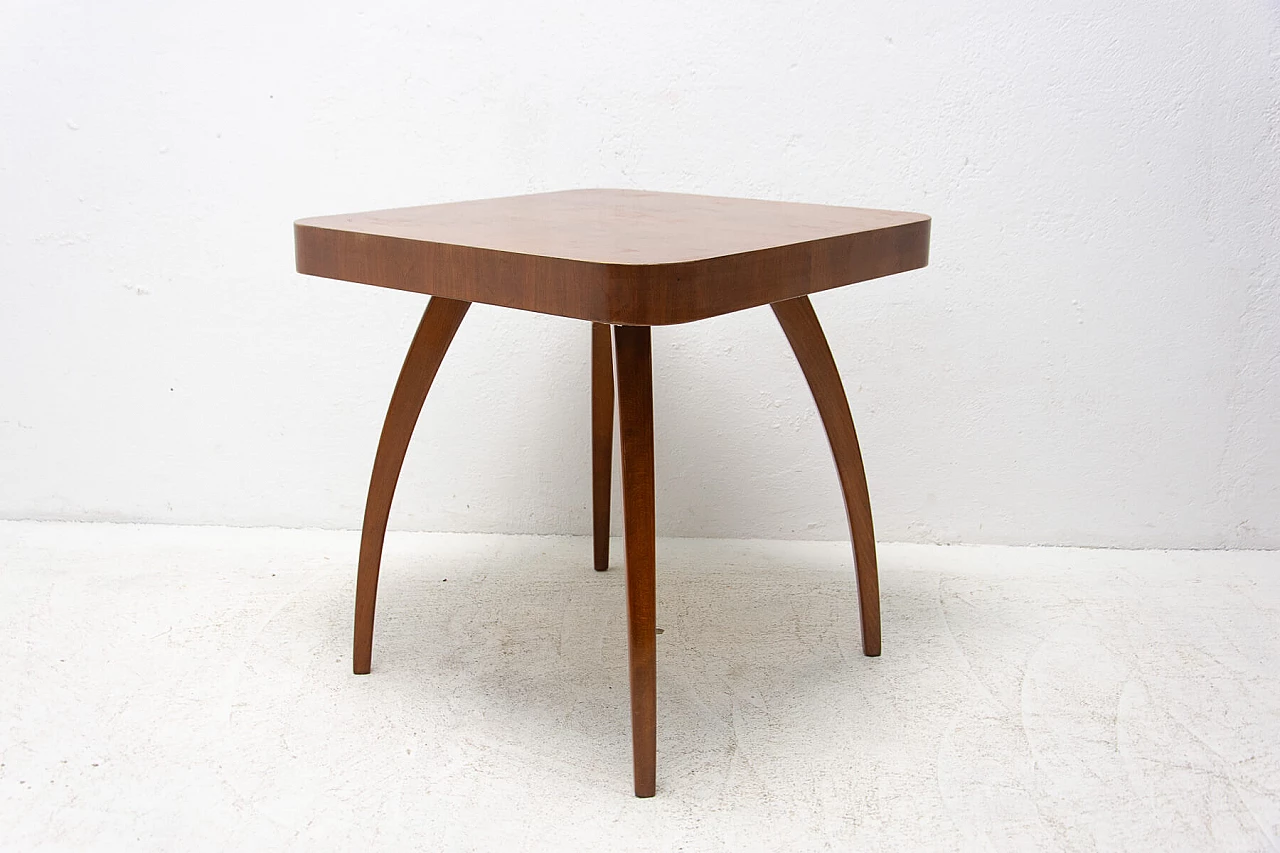 Spider table H-259 in walnut by Jindrich Halabala, 1950s 1380578