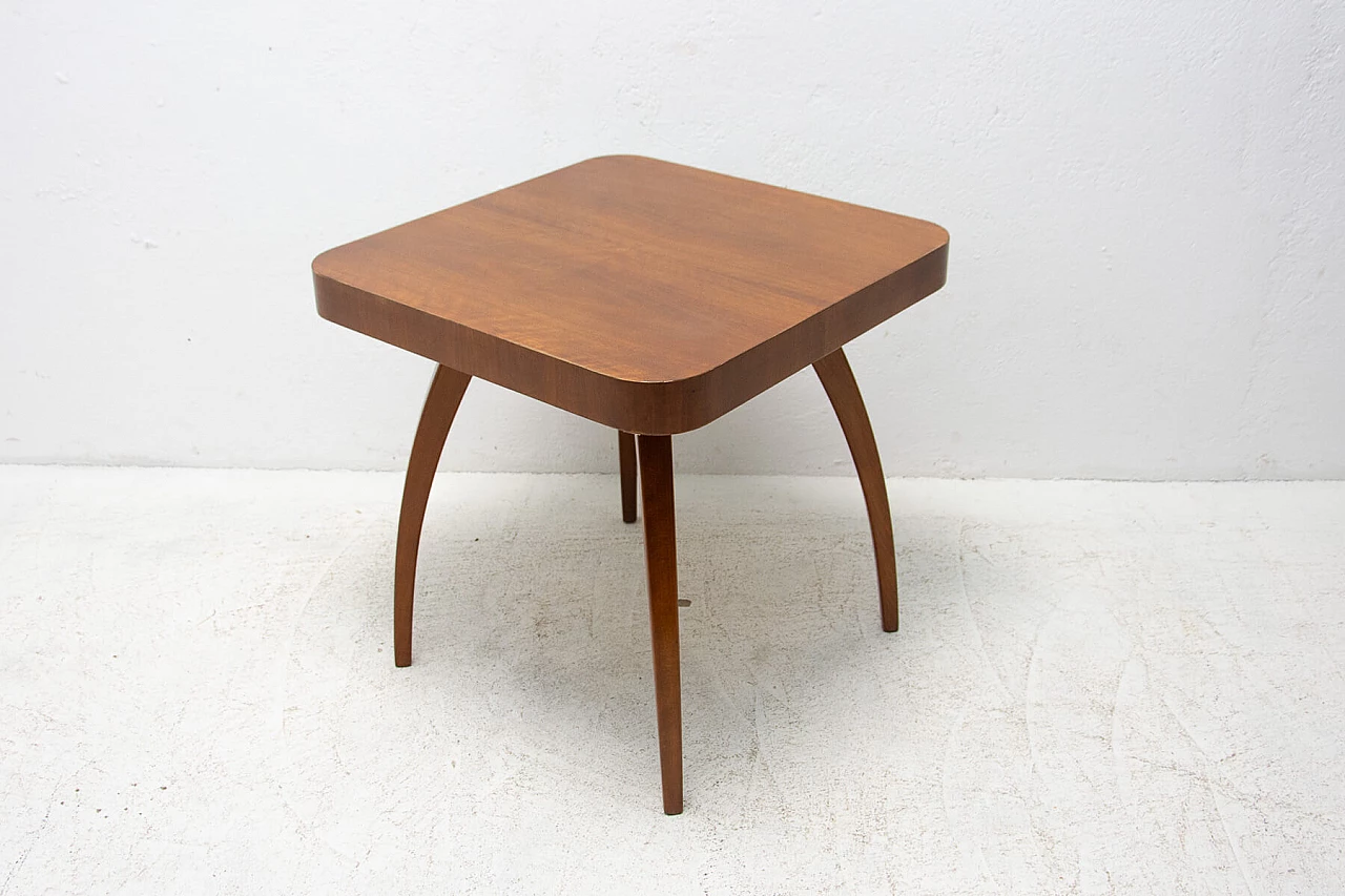 Spider table H-259 in walnut by Jindrich Halabala, 1950s 1380579