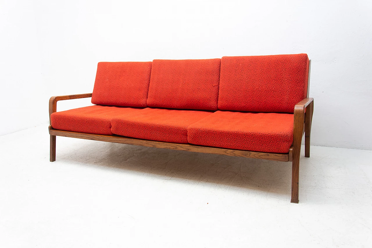 Folding sofa with beech frame, 1960s 1380794