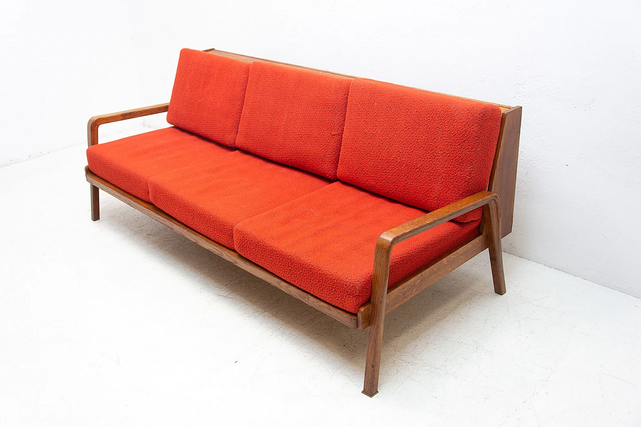 Folding sofa with beech frame, 1960s 1380796