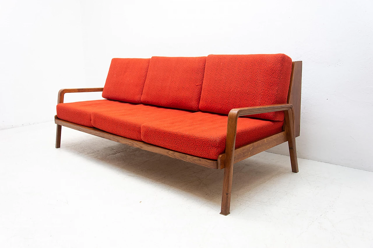 Folding sofa with beech frame, 1960s 1380797