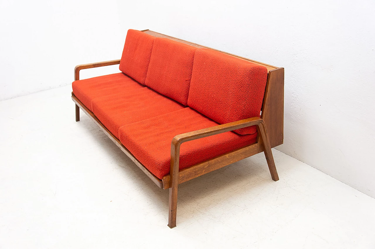 Folding sofa with beech frame, 1960s 1380799