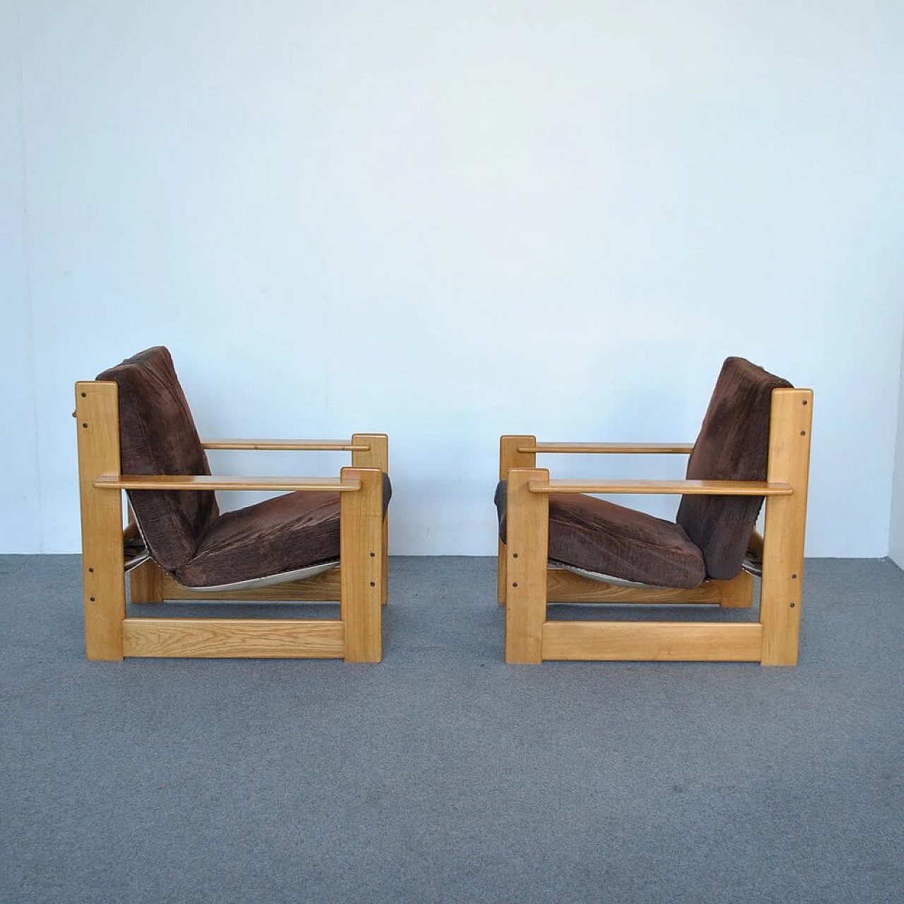 Pair of armchairs by Tobia & Afra Scarpa for Molteni, 1970s 1380931