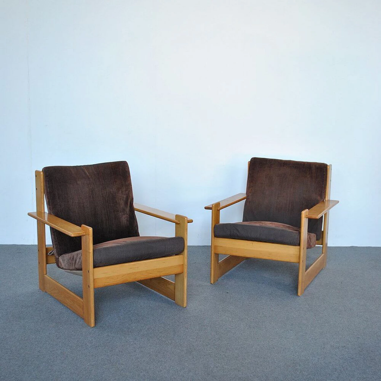 Pair of armchairs by Tobia & Afra Scarpa for Molteni, 1970s 1380938