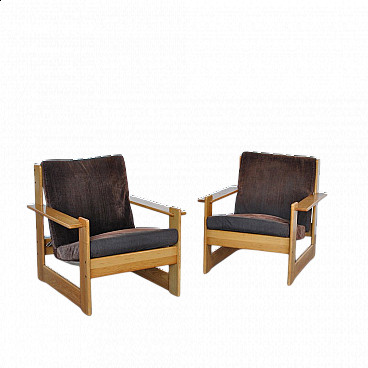 Pair of armchairs by Tobia & Afra Scarpa for Molteni, 1970s