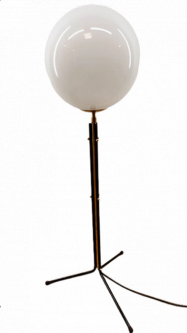 White sphere floor lamp, 1960s