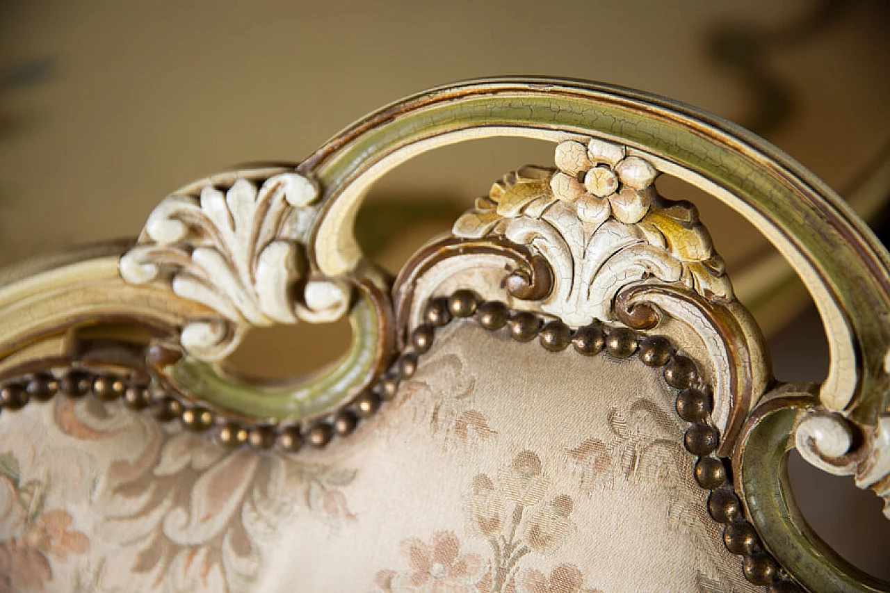 Venetian living room set with round table and 4 chairs, 1960s 1381607