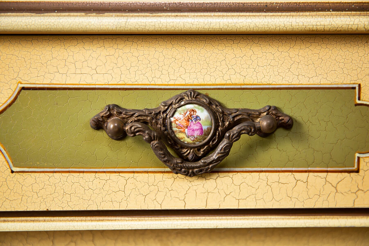 Cristalliera veneziana in legno laccato e dipinto, anni '60 1381611