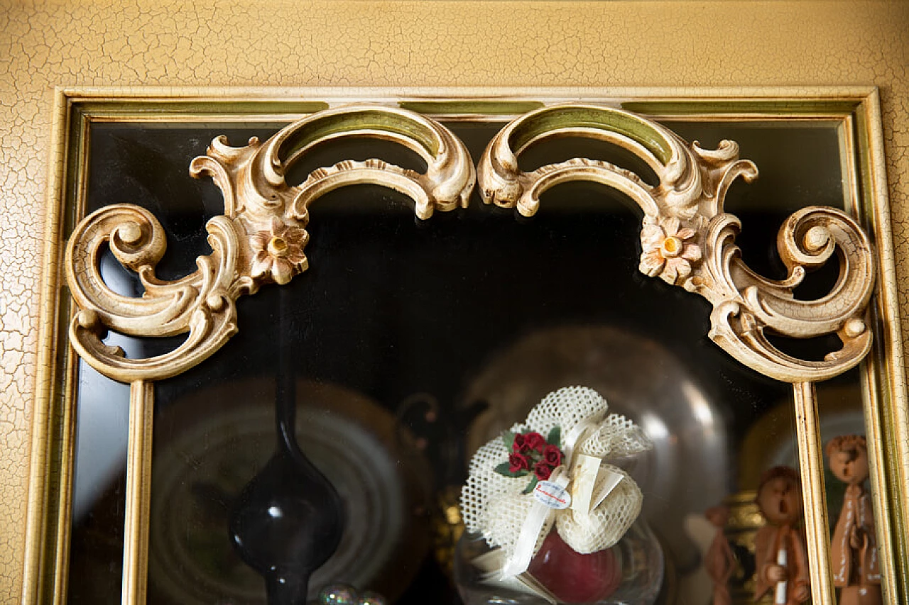 Cristalliera veneziana in legno laccato e dipinto, anni '60 1381614