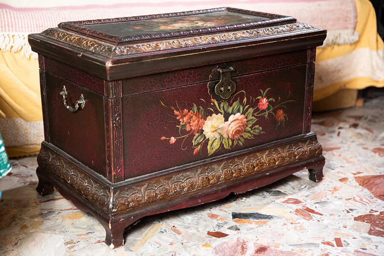 Hand-painted East European trunk, 1960s 1381682