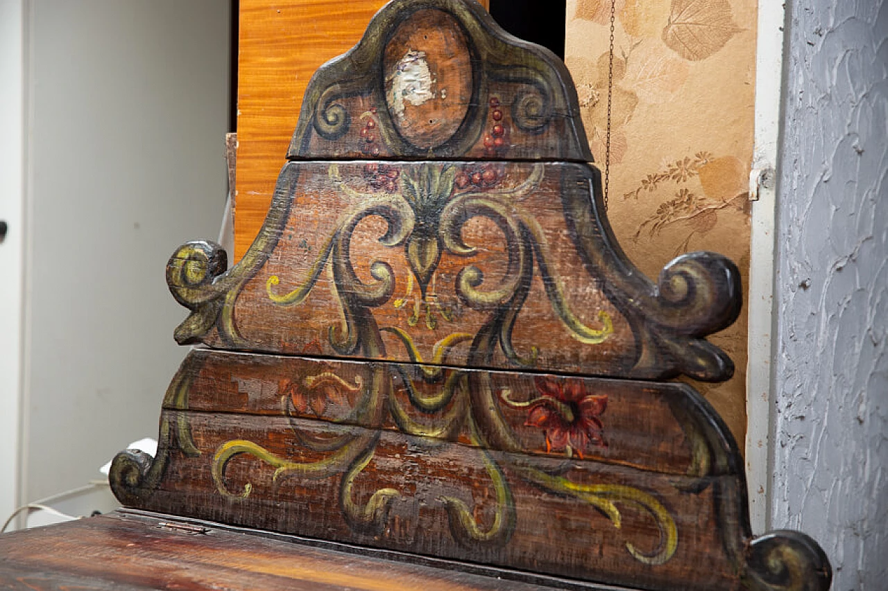 Cassapanca est europea dipinta a mano, anni '60 1381689