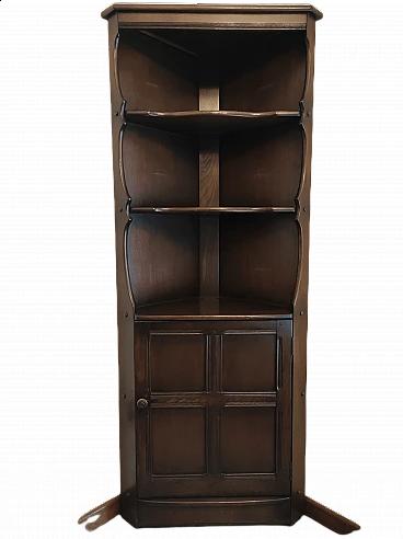 English corner cabinet in wood by Ercol, 1940s