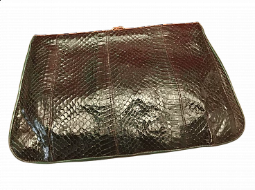 Dark green python bag, 1980s