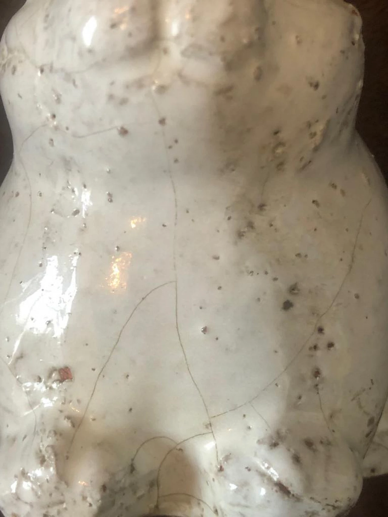 Coniglietto in terracotta smaltata bianca, anni '40 1381915