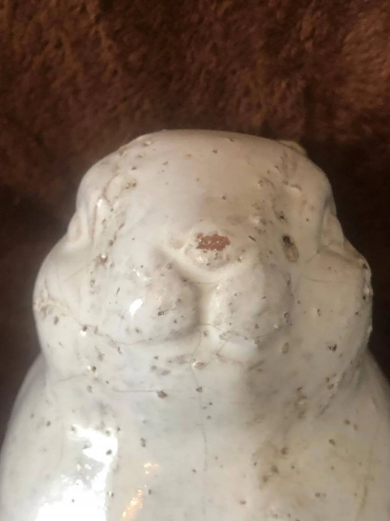 Coniglietto in terracotta smaltata bianca, anni '40 1381923