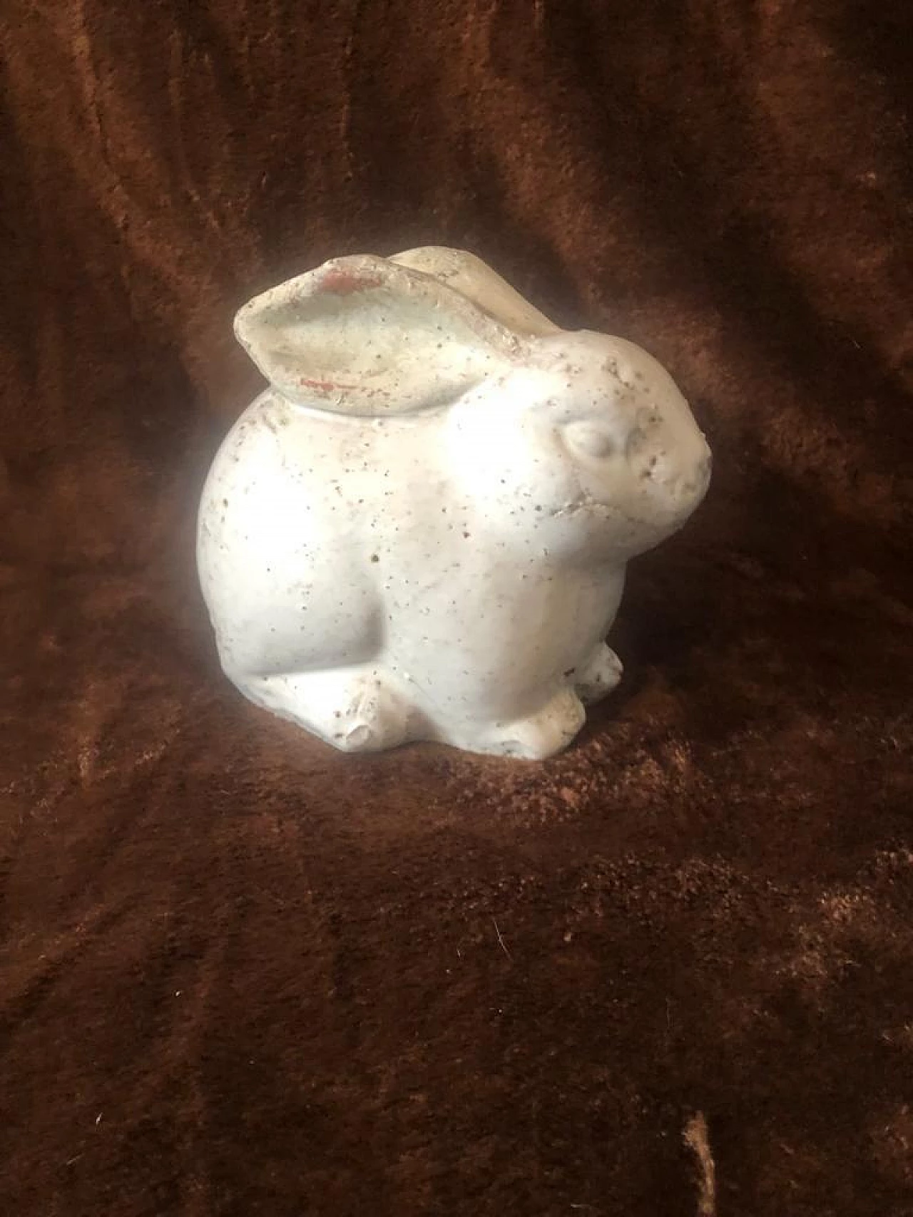 Coniglietto in terracotta smaltata bianca, anni '40 1381928