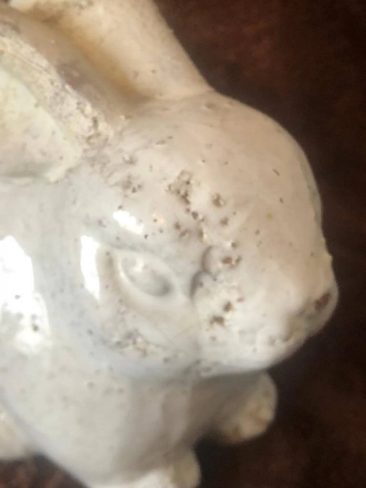 Coniglietto in terracotta smaltata bianca, anni '40 1381929