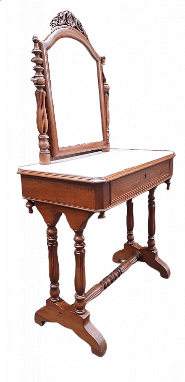 Louis Philippe dressing table with Carrara marble top, 19th century