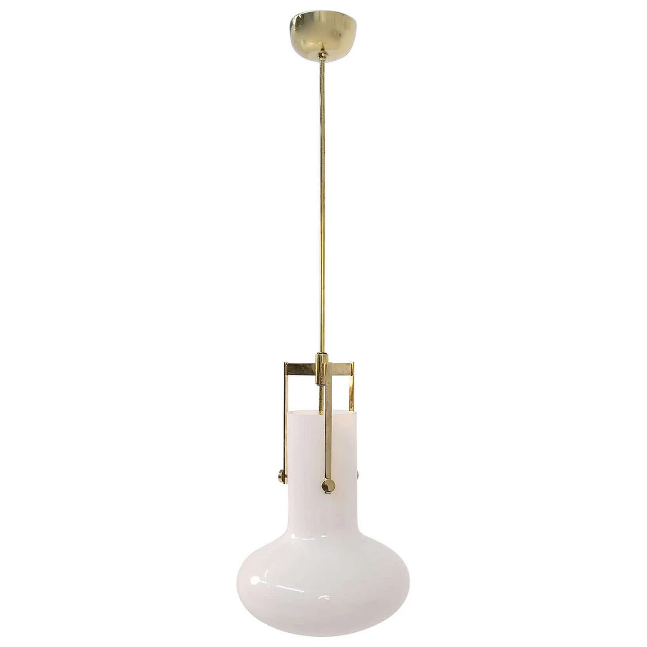 Ignazio Gardella pendant lamp for Azucena in brass and glass, 1960 1382185