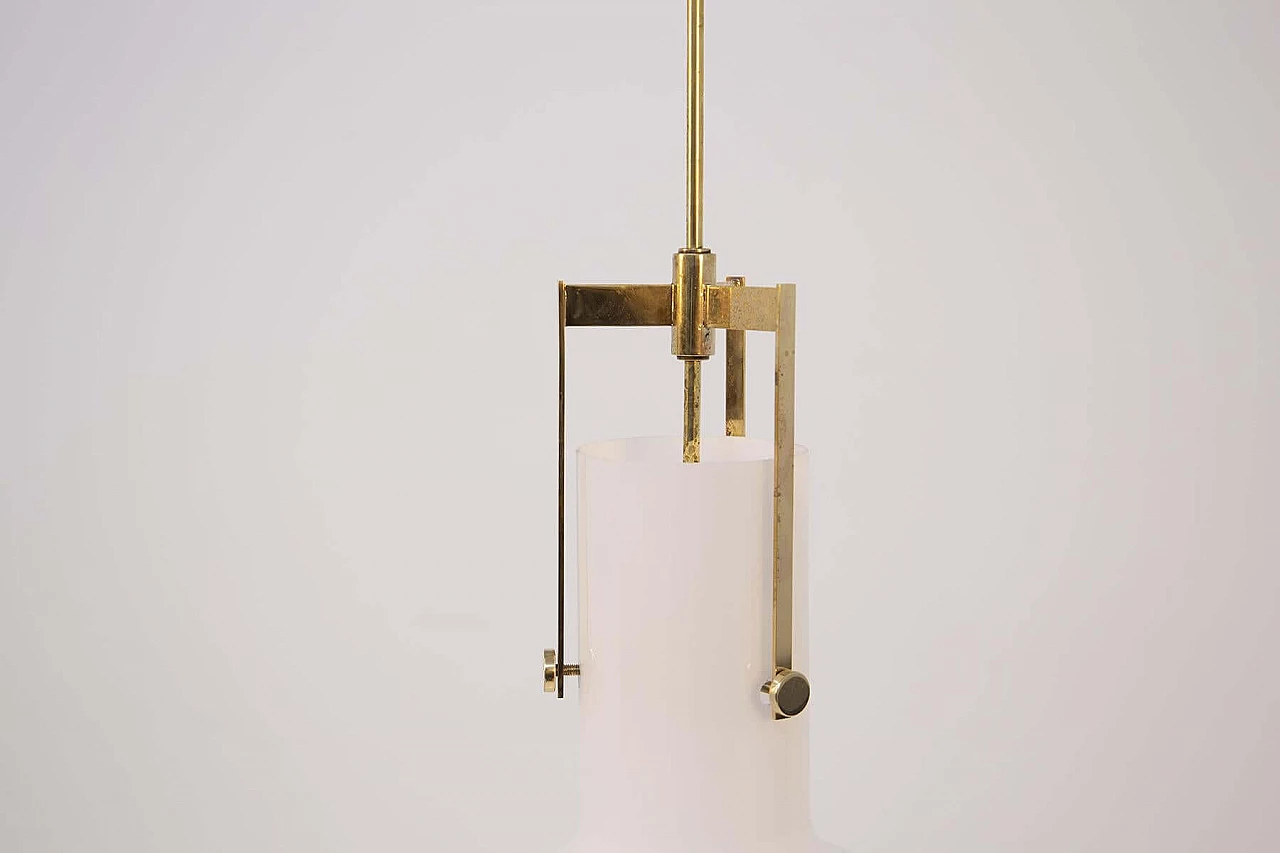 Ignazio Gardella pendant lamp for Azucena in brass and glass, 1960 1382187