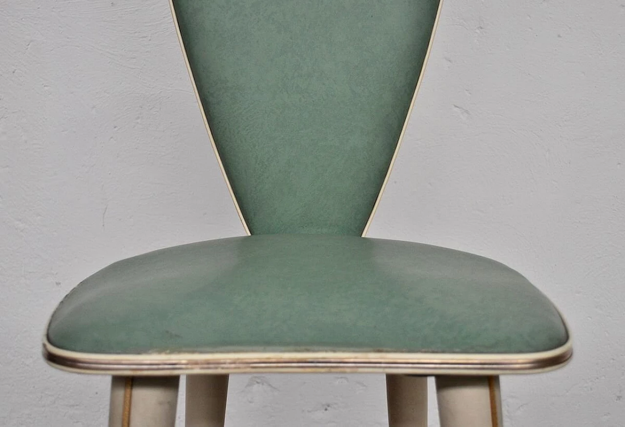 Coppia di sedie con consolle e appendiabiti in legno, tessuto e ferro di Umberto Mascagni, anni '60 1382426