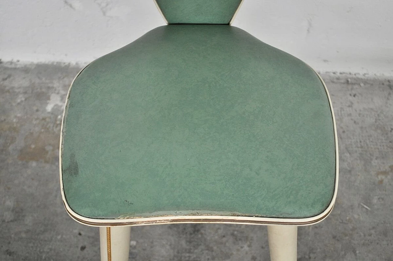 Coppia di sedie con consolle e appendiabiti in legno, tessuto e ferro di Umberto Mascagni, anni '60 1382428