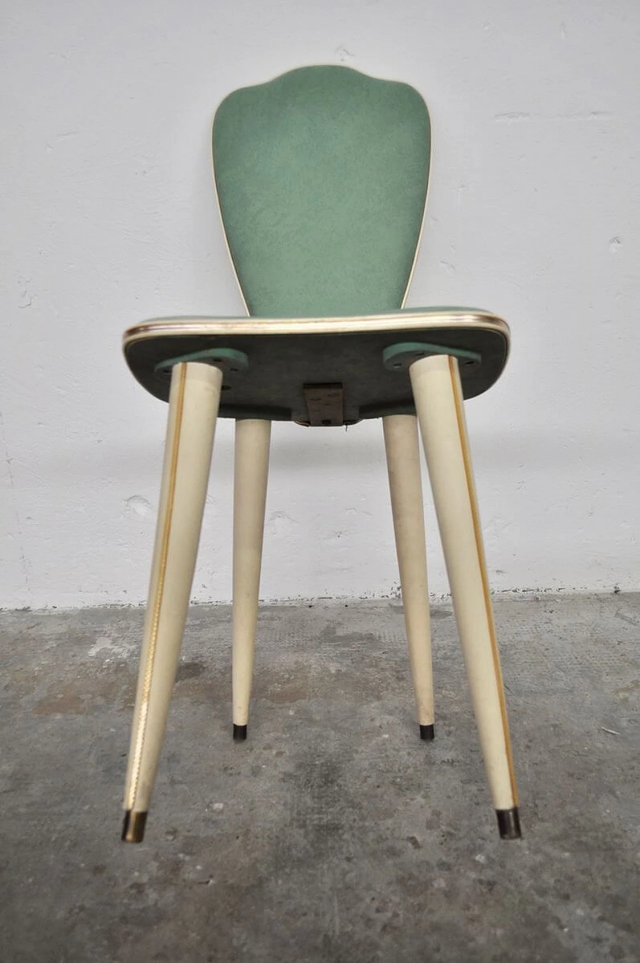 Coppia di sedie con consolle e appendiabiti in legno, tessuto e ferro di Umberto Mascagni, anni '60 1382443