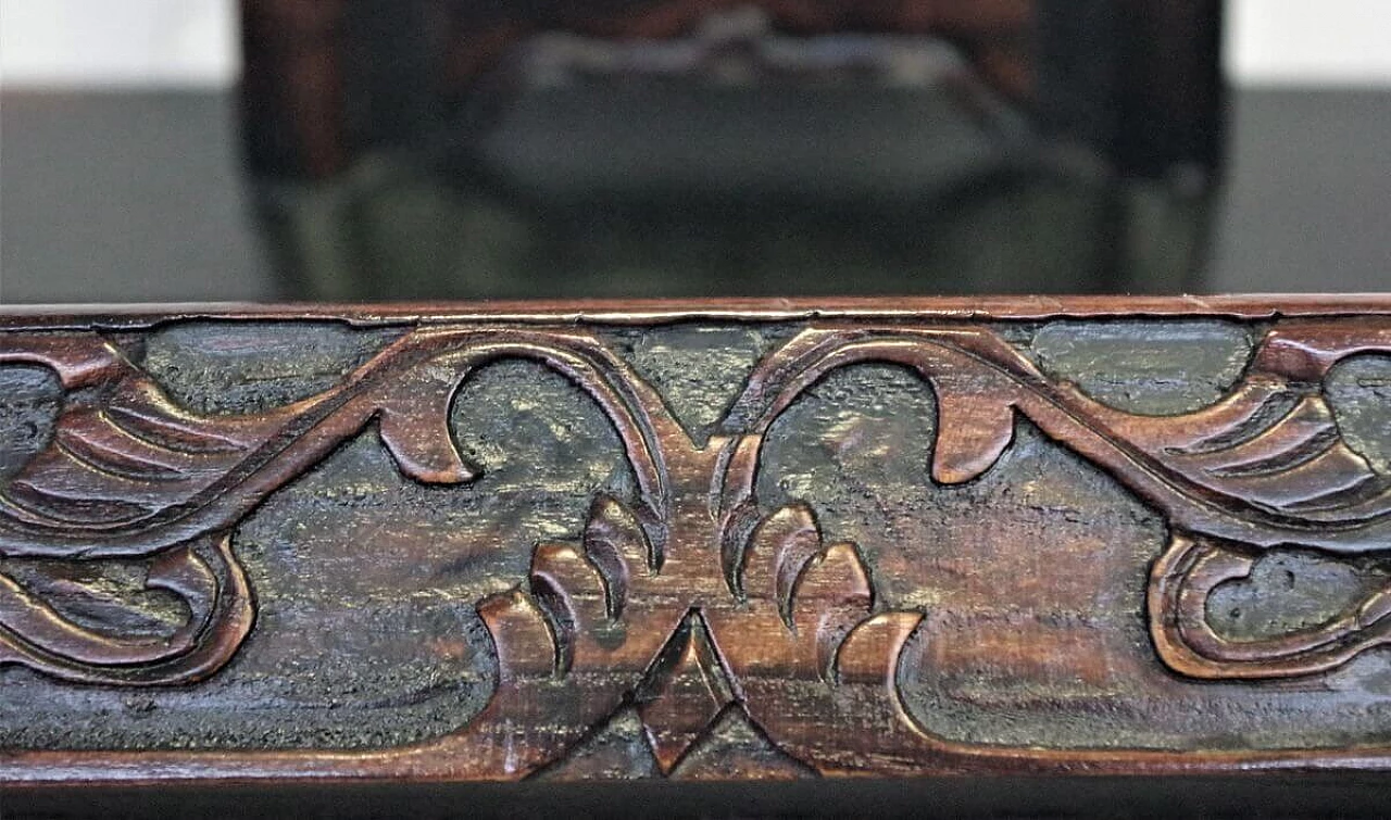 Coppia di sedie pieghevoli in legno e ottone di Ming, anni '20 1382452