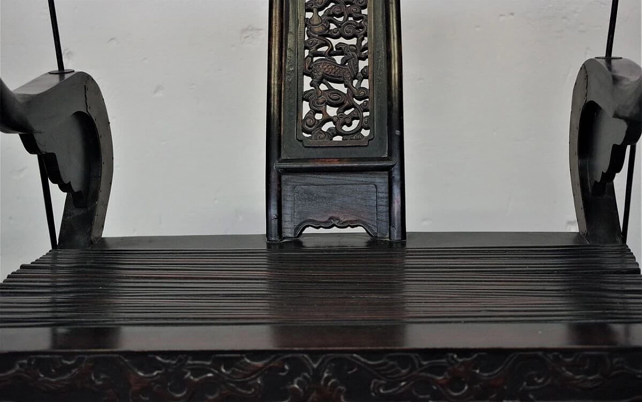 Coppia di sedie pieghevoli in legno e ottone di Ming, anni '20 1382457