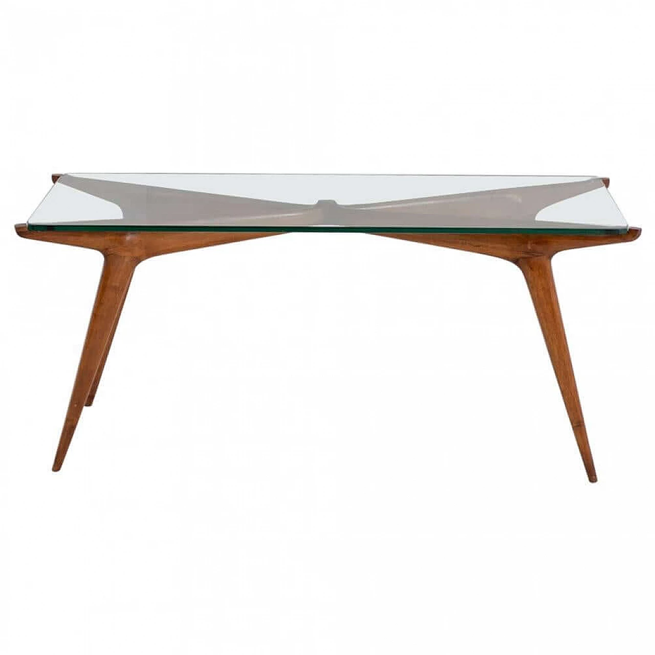 Glass and wood smoking table by Carlo de Carli, 1950s 1382524