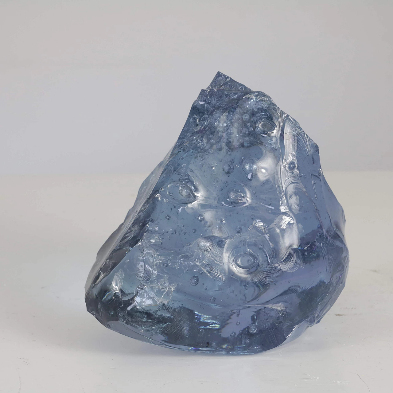 Chiseled blue glass, 1960s 1382930