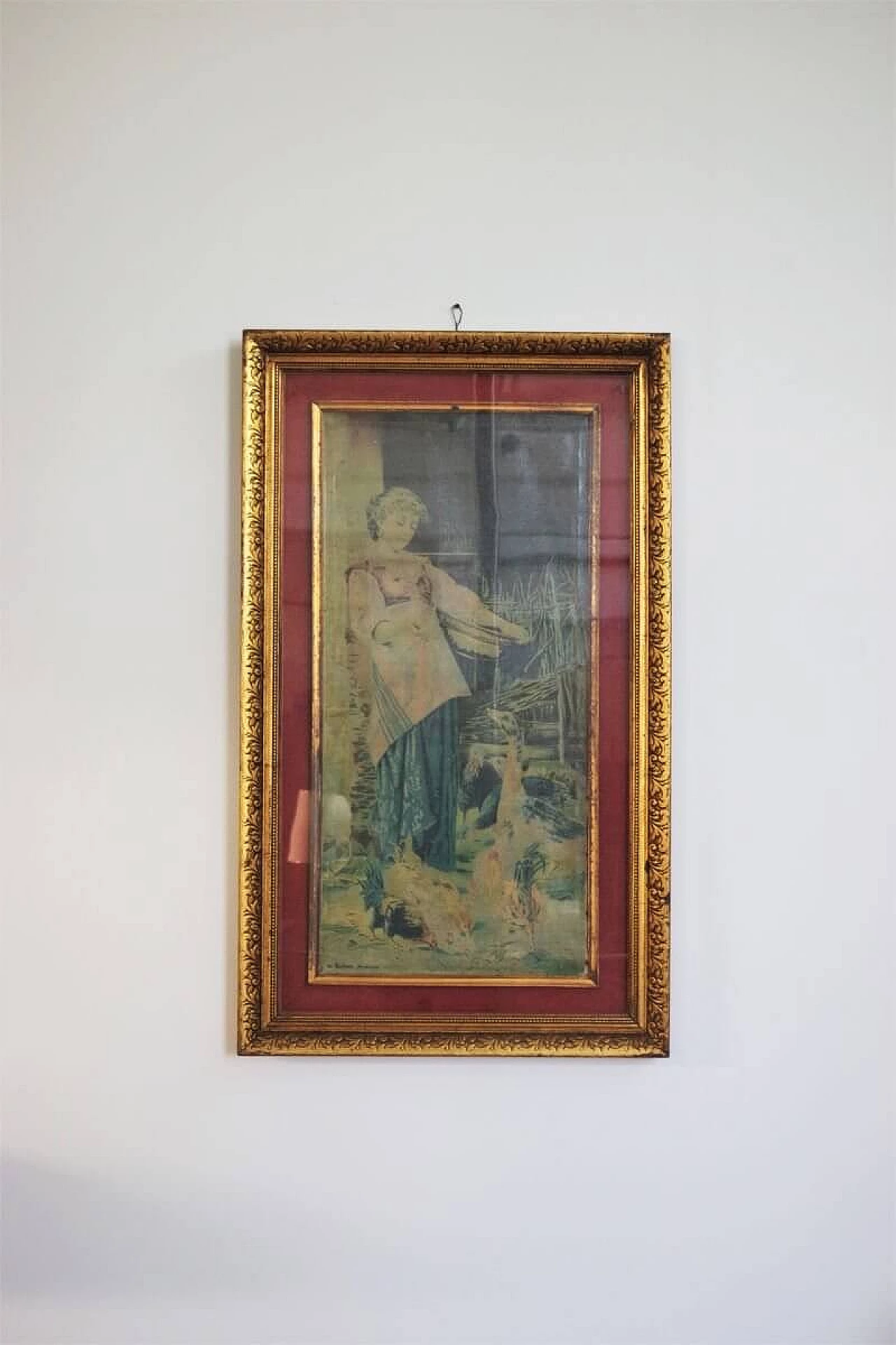 Painting with hand-carved wooden frame by Raffaele Armenise, 20s 1383000