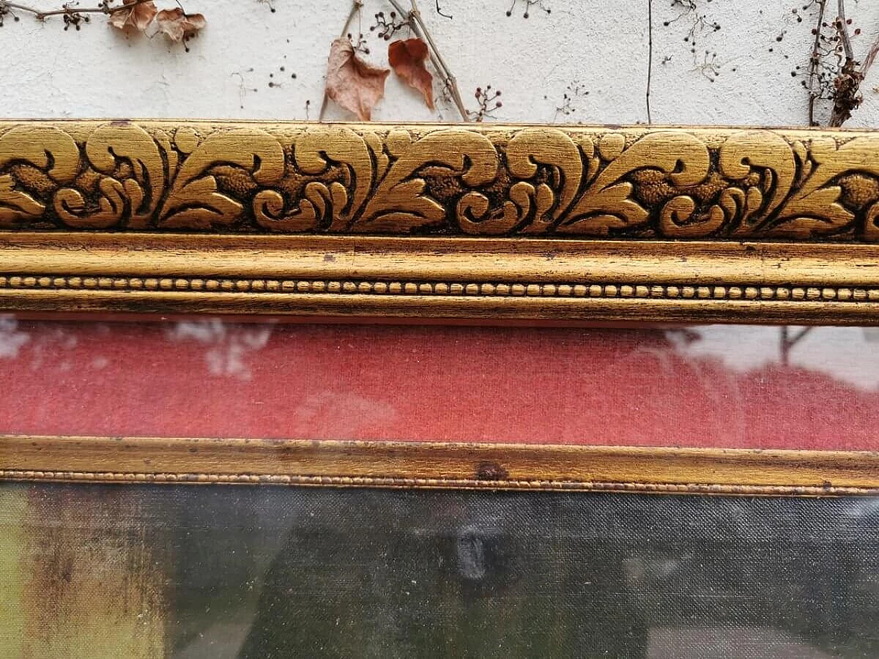 Painting with hand-carved wooden frame by Raffaele Armenise, 20s 1383009