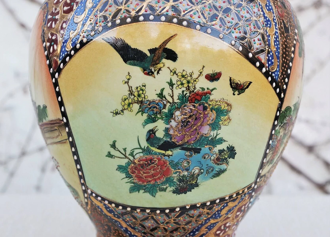 Hand-painted oriental ceramic vase, 1960s 1383084