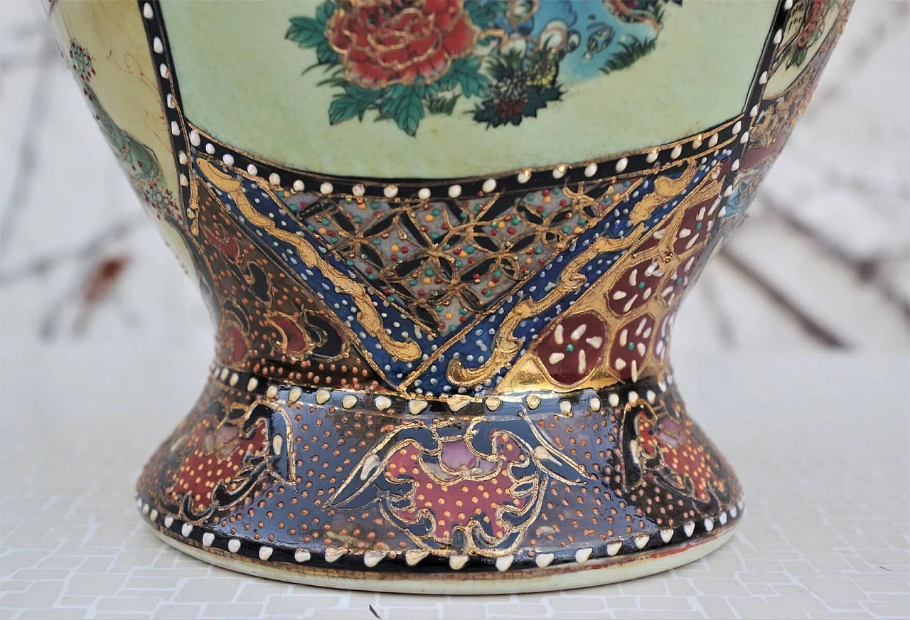Hand-painted oriental ceramic vase, 1960s 1383088