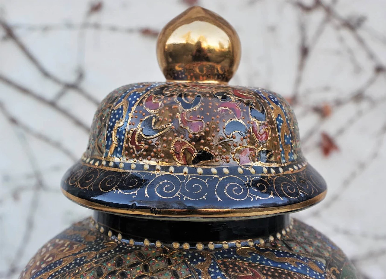 Hand-painted oriental ceramic vase, 1960s 1383089