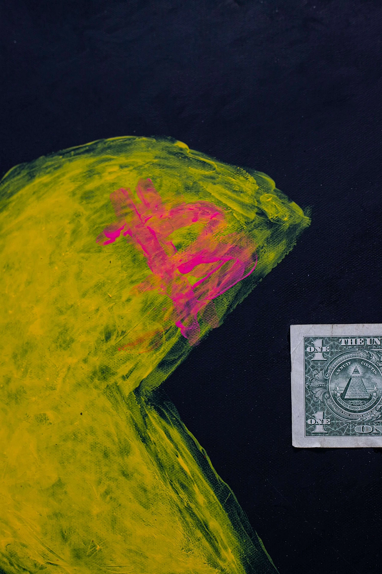 Quadro di Bomberbax ispirato alla Blockchain raffigurante Packman, anni 2000 1383268