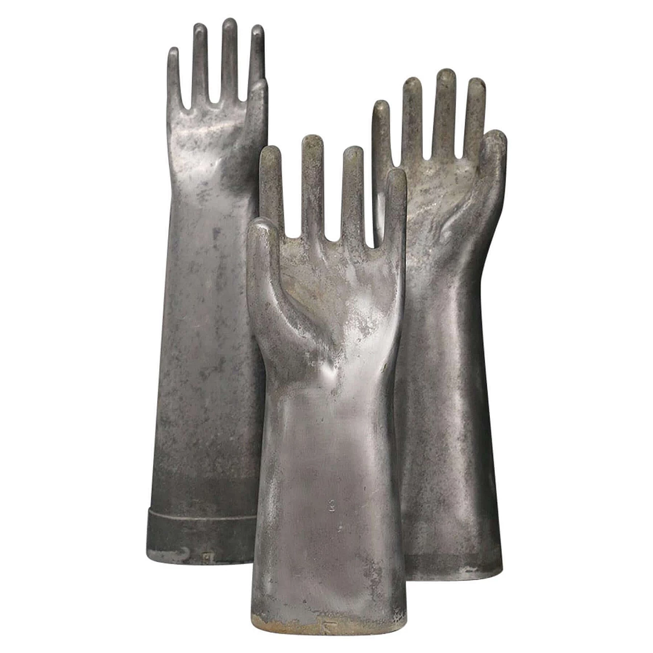 3 Sculture di mani in fusione di alluminio di Richard Ginori, anni '50 1383276