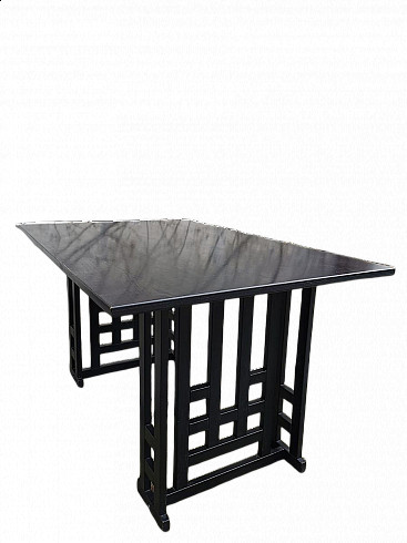 Table in black ash wood in the style of Cassina, 80s | intOndo