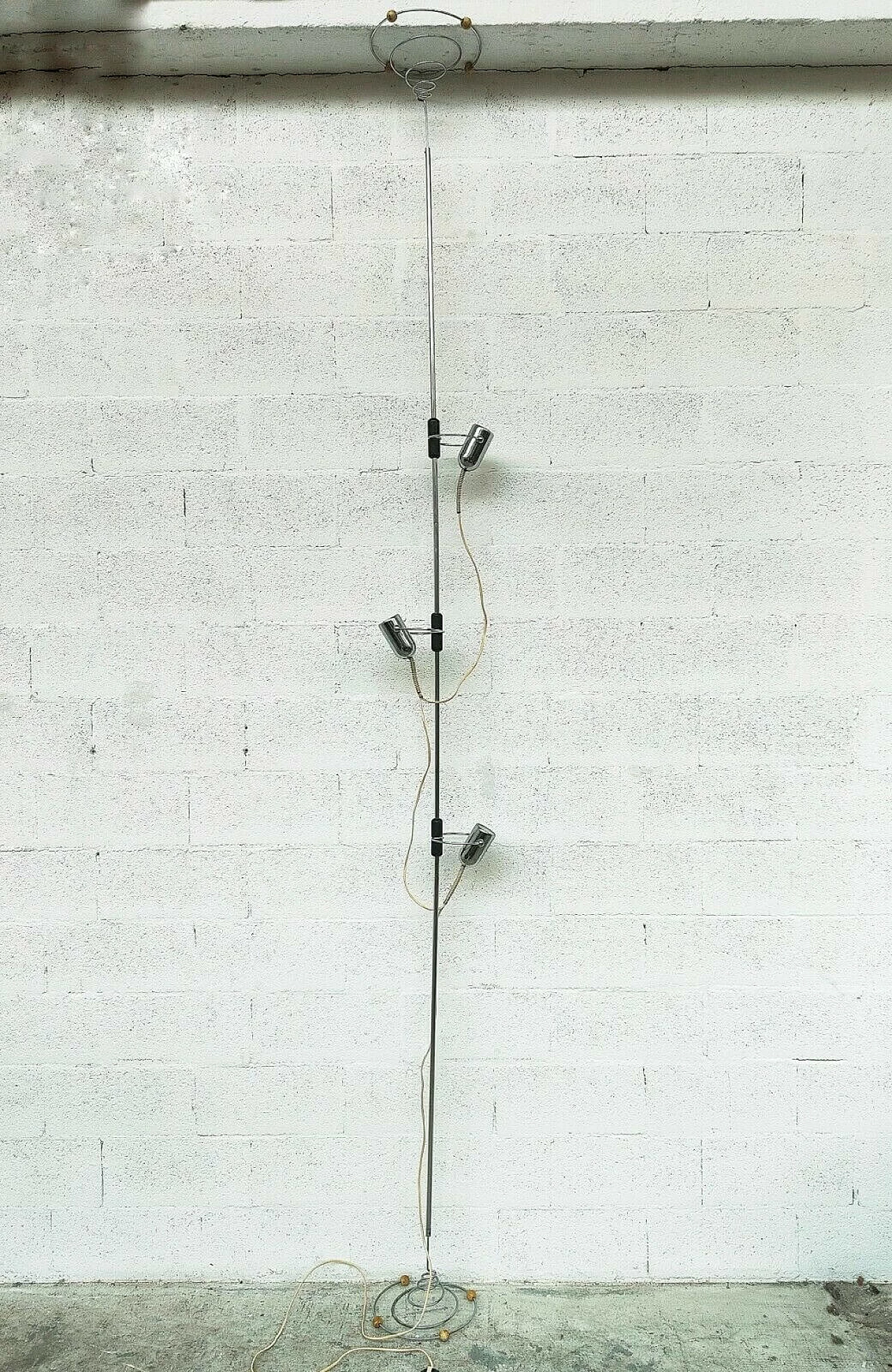 Adjustable floor lamp in chromed steel by Francesco Fois for Reggiani, 70s 1383534