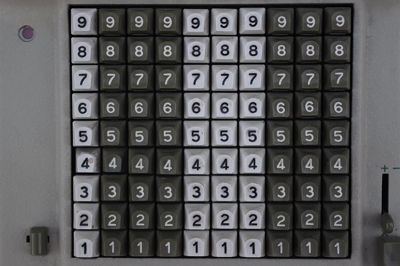 Calcolatrice Numeria in plastica e metallo di Lagomarsino, anni '40 1383656