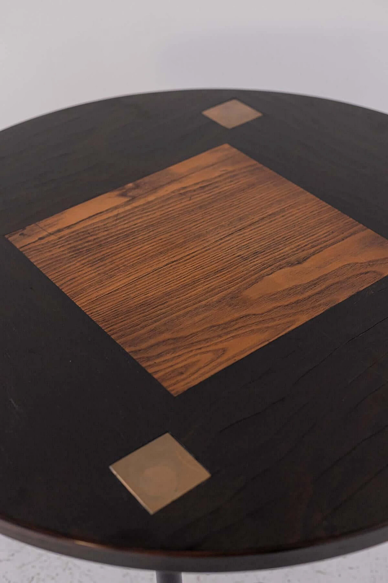 Tavolino tondo in legno di Ettore Sottsass per Poltronova, anni '50 1383961